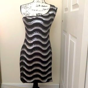As U Wish One-shoulder Sequence Bodycon Cocktail Dress